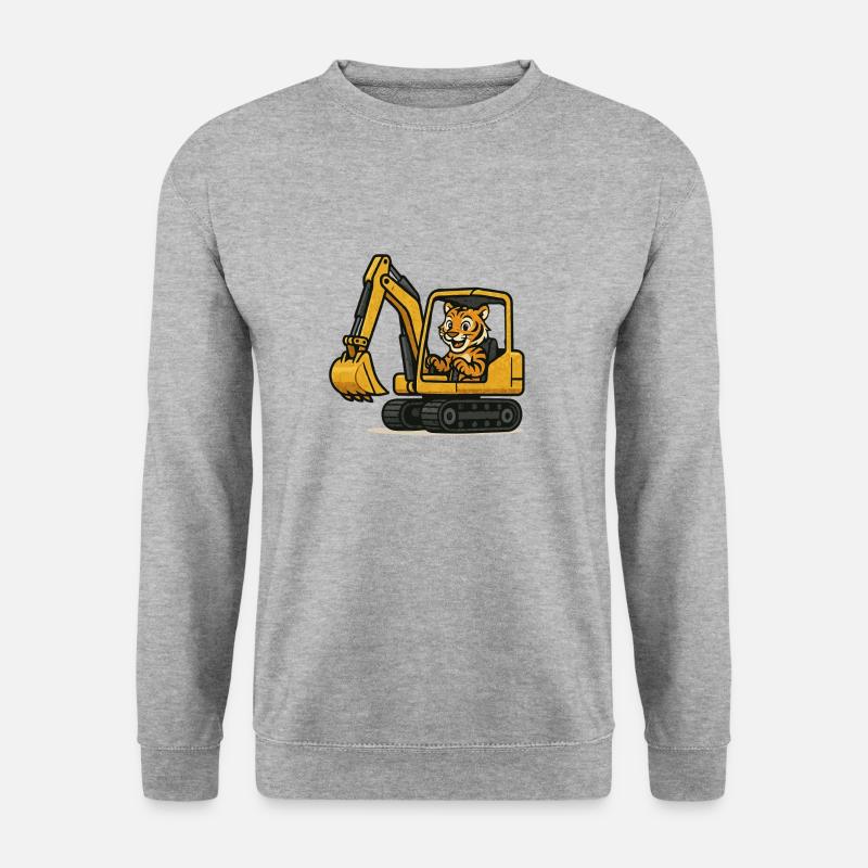 tiger bagger - Unisex Pullover - Weißgrau meliert