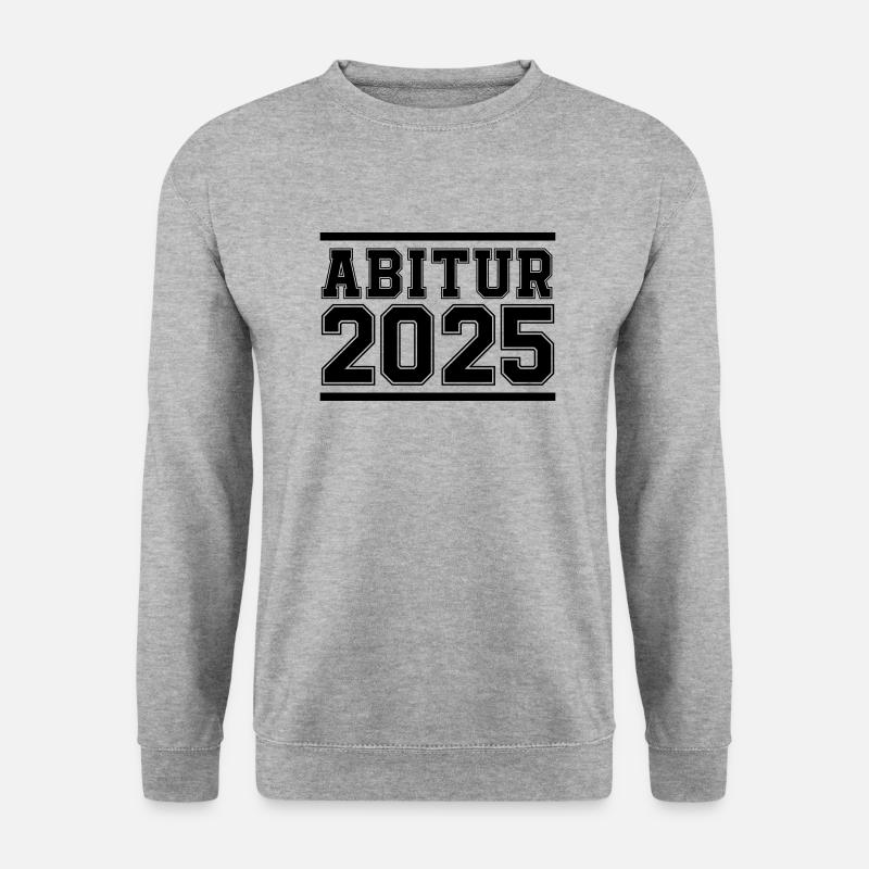 Abitur 2025 - Unisex Pullover - Weißgrau meliert