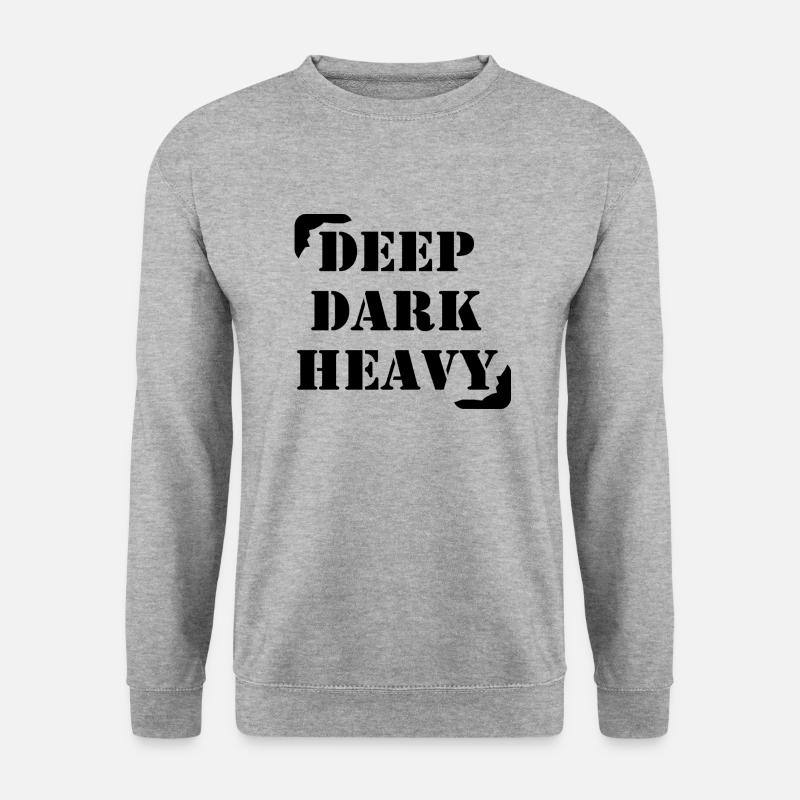 DeepDarkHeavy - Unisex Pullover - Weißgrau meliert