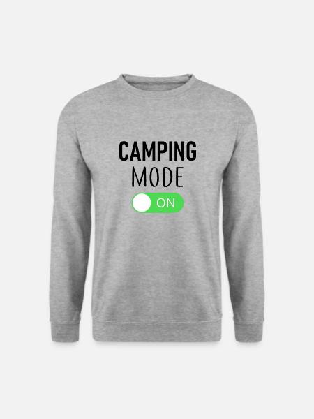 Camping Mode On - Camper - Outdoor - Zelt - Unisex Pullover - Weißgrau meliert