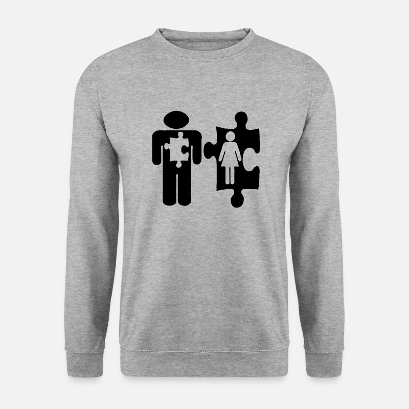 Miss. Right - Unisex Pullover - Weißgrau meliert