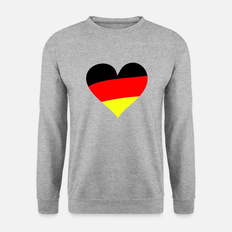 Heart Germany - Unisex Pullover - Weißgrau meliert