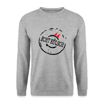 Echt Kölsch - Unisex Pullover - Weißgrau meliert - Vorne - Alina (178cm) & Michal (187cm)