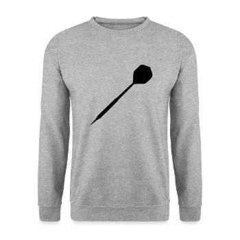 crosshairs, dart - Unisex Sweatshirt - salt & pepper - Front - Alina (178cm) & Michal (187cm)