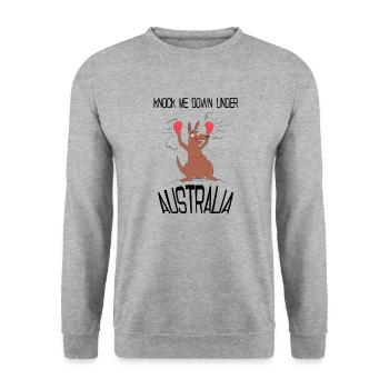 Australia - Unisex Sweatshirt - salt & pepper - Front - Alina (178cm) & Michal (187cm)
