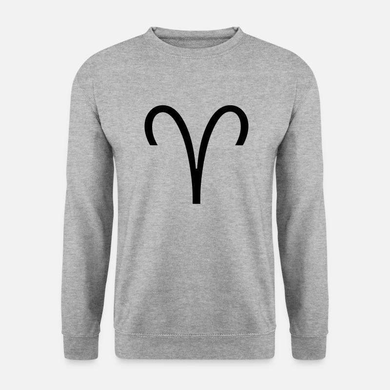 Widder - Unisex Pullover - Weißgrau meliert