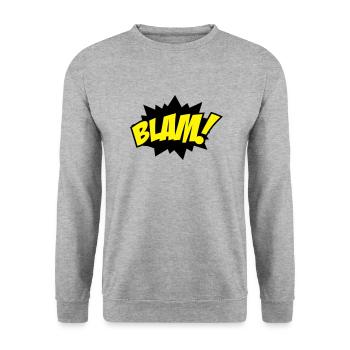 explosion - Unisex Sweatshirt - salt & pepper - Front - Alina (178cm) & Michal (187cm)