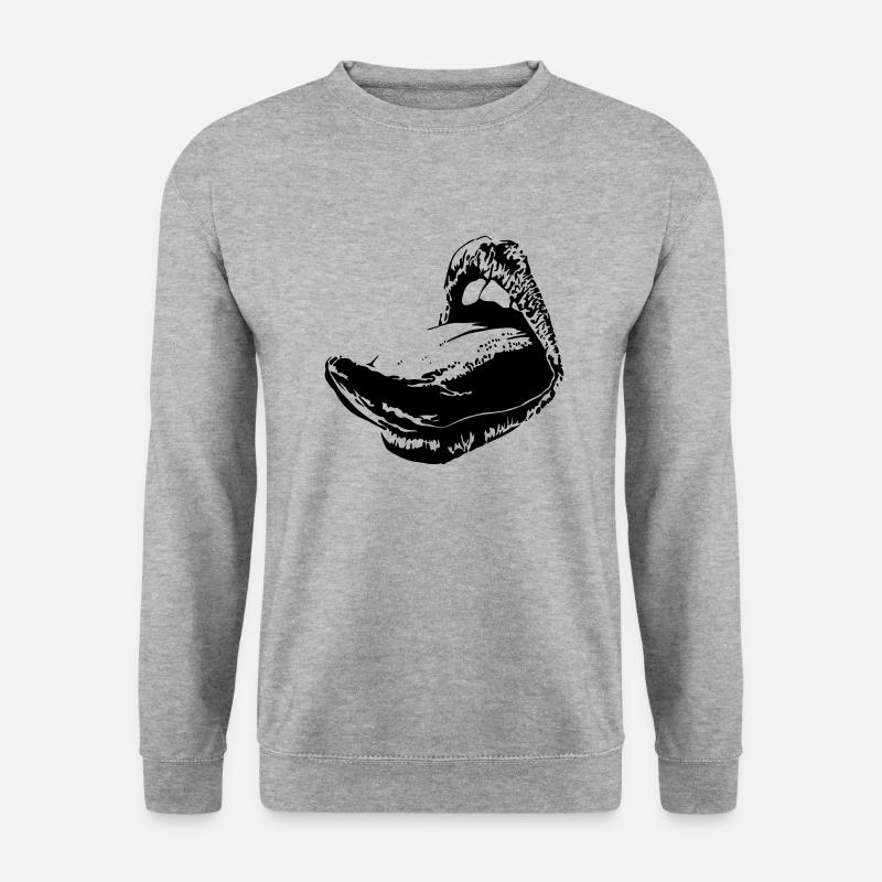 weibliche Sprache - Unisex Pullover - Weißgrau meliert