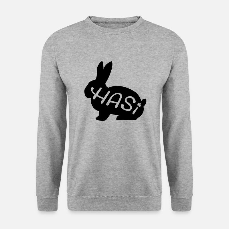 Ostern - Unisex Pullover - Weißgrau meliert