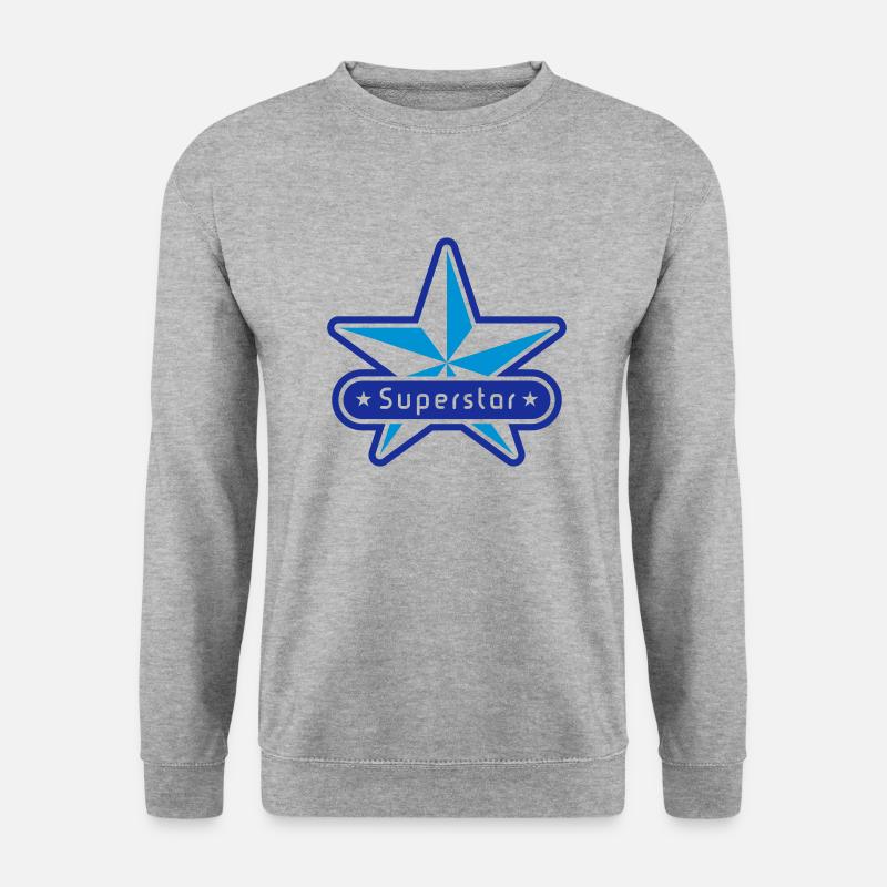 Superstar (2C) - Unisex Pullover - Weißgrau meliert