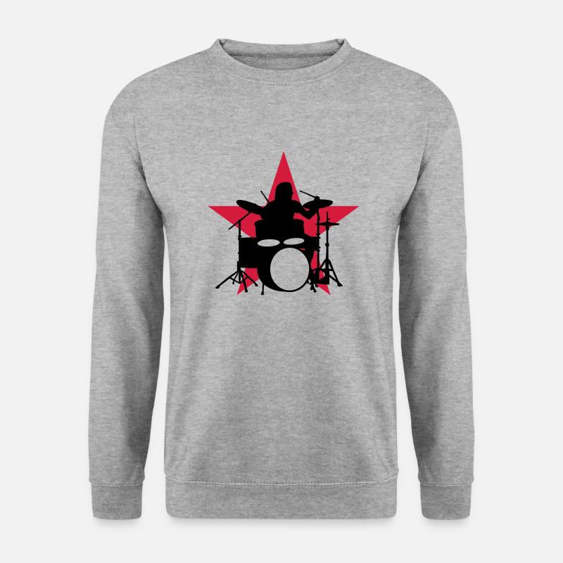 drummer_e_2c - Sweat-shirt Unisexe - gris chiné