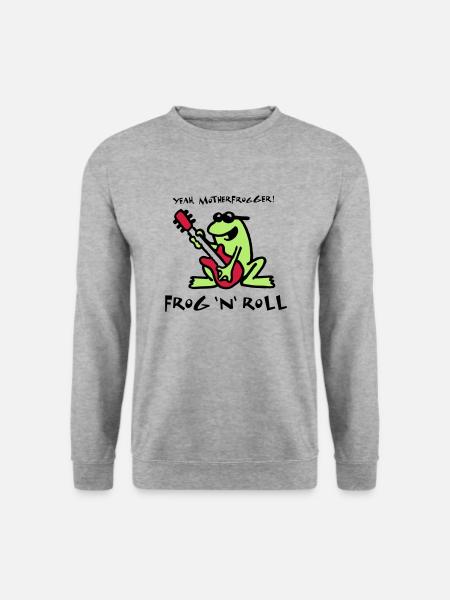 frog_n_roll_072011_d_3c - Unisex Sweatshirt - salt & pepper