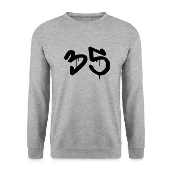 Tag : 35 - Sweat-shirt Unisexe - gris chiné - Devant - Alina (178cm) & Michal (187cm)