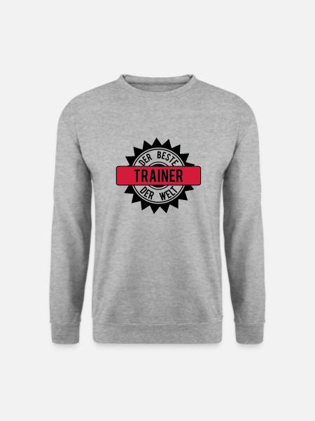 der beste trainer 2c - Unisex Pullover - Weißgrau meliert