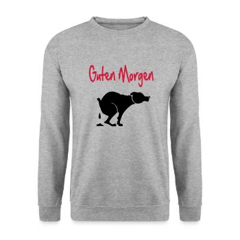 hund - Unisex Sweatshirt - salt & pepper - Front - Alina (178cm) & Michal (187cm)