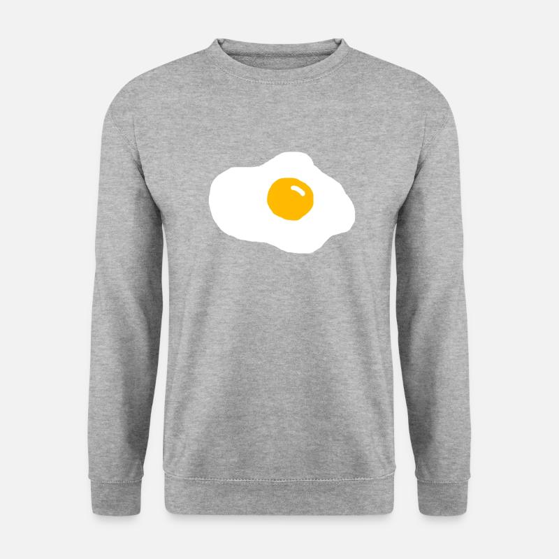 Spiegelei - Unisex Pullover - Weißgrau meliert