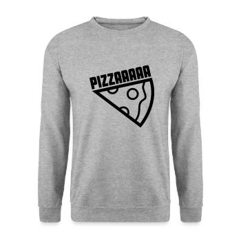 pizzaaaa - Sweat-shirt Unisexe - gris chiné - Devant - Alina (178cm) & Michal (187cm)