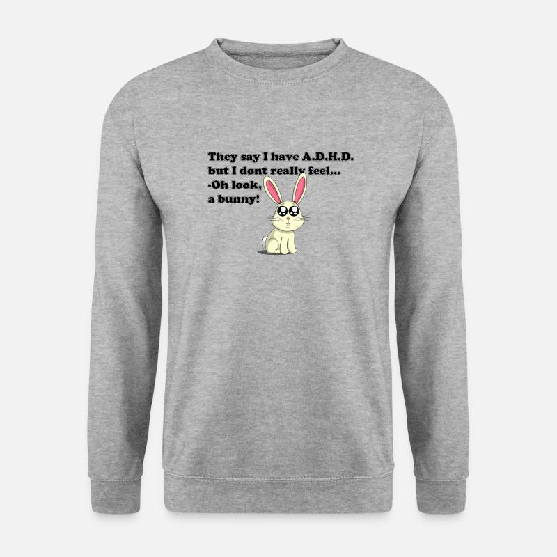 ADHD bunny - Unisex Sweatshirt - salt & pepper