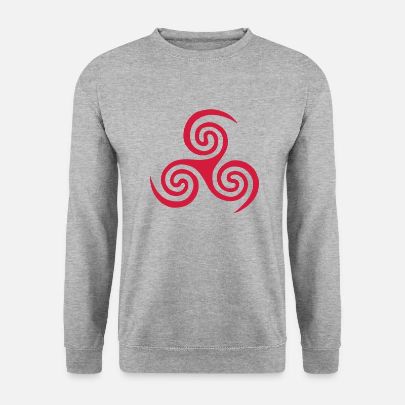 Triskele_03 - Unisex Pullover - Weißgrau meliert