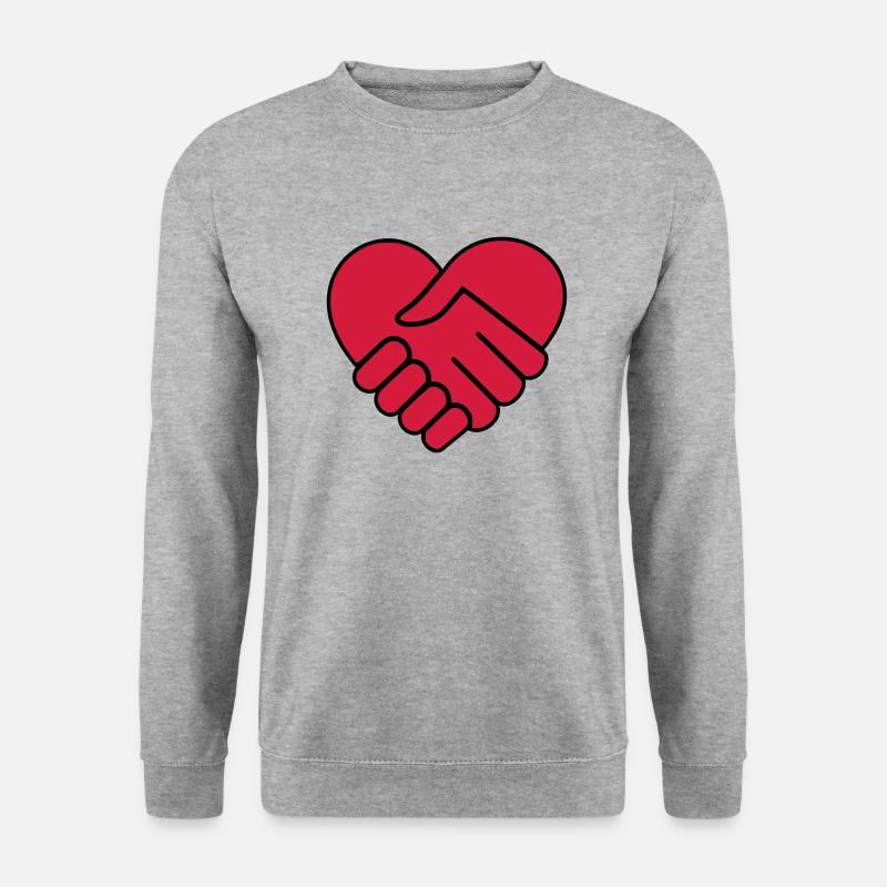 Hand in hand heart red - Unisex Sweatshirt - salt & pepper
