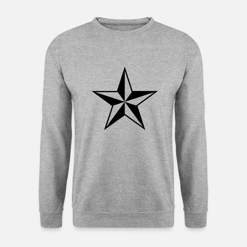 Stern star - Unisex Pullover - Weißgrau meliert