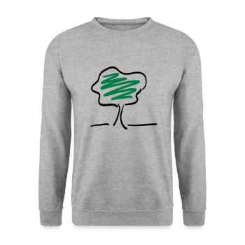 arbre - Sweat-shirt Unisexe - gris chiné - Devant - Alina (178cm) & Michal (187cm)