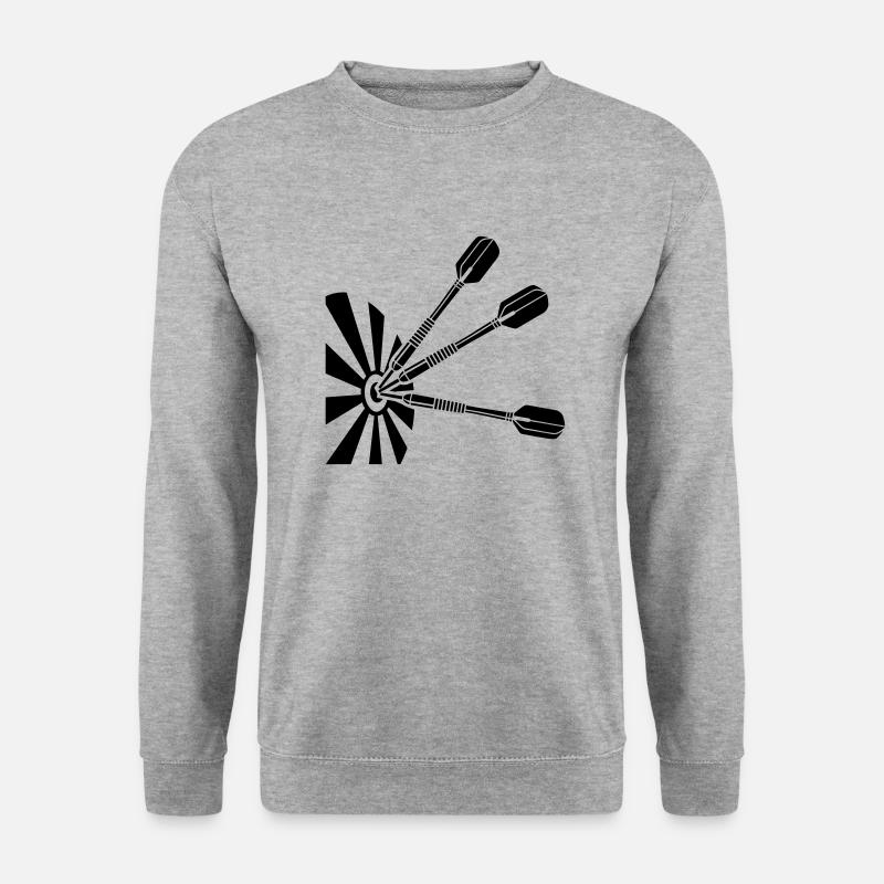 Dart Dartboard dartpfeile - Unisex Pullover - Weißgrau meliert