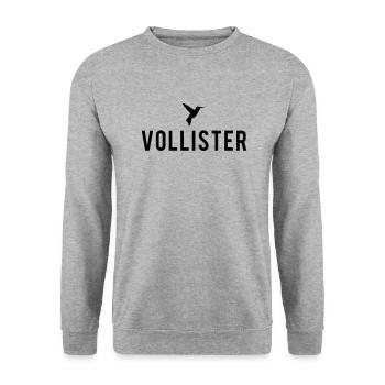 VOLLISTER - Unisex Pullover - Weißgrau meliert - Vorne - Alina (178cm) & Michal (187cm)