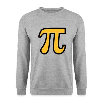 Pi - Unisex Pullover - Weißgrau meliert - Vorne - Alina (178cm) & Michal (187cm)