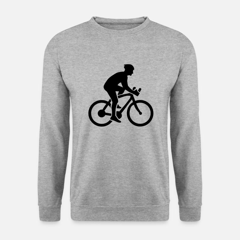 Radfahrer - Unisex Pullover - Weißgrau meliert