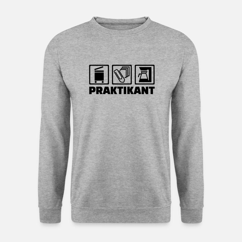 Praktikant - Unisex Pullover - Weißgrau meliert