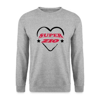 Super zio 222 - Sweat-shirt Unisexe - gris chiné - Devant - Alina (178cm) & Michal (187cm)