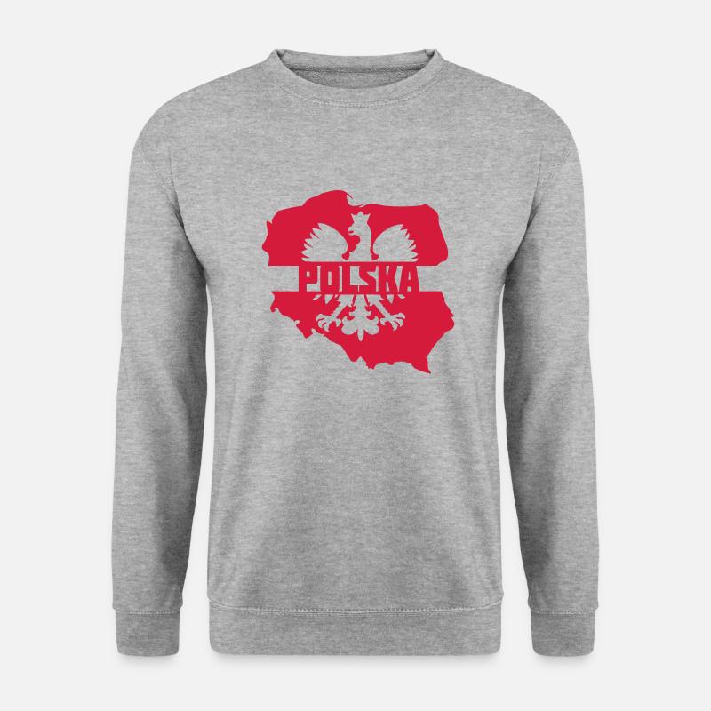 Polska - Unisex Pullover - Weißgrau meliert