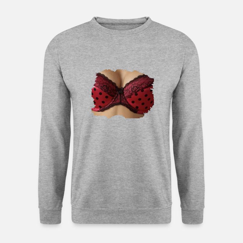 Dicke Titten - Unisex Pullover - Weißgrau meliert