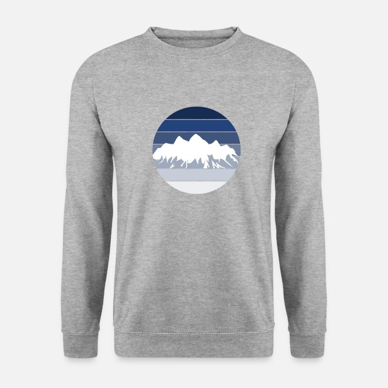 Berge - Unisex Pullover - Weißgrau meliert