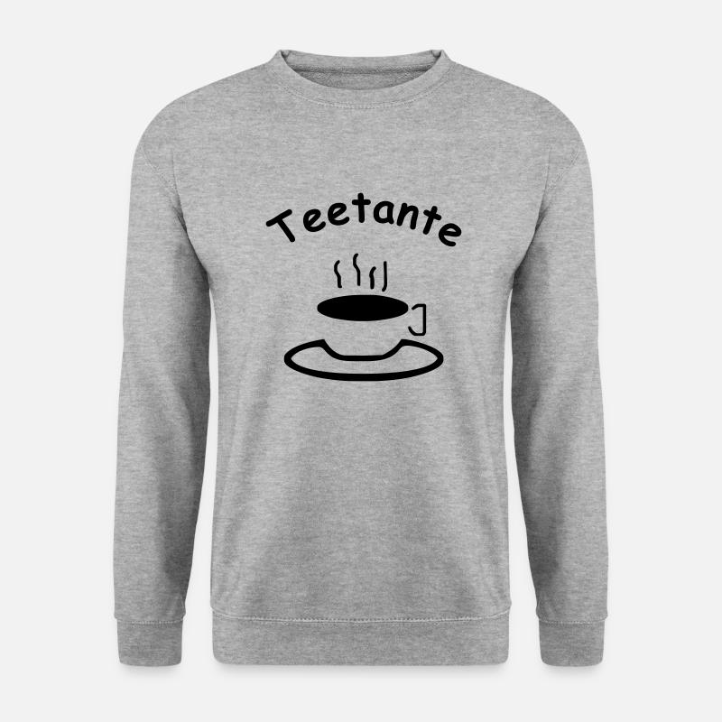 teetante - Unisex Pullover - Weißgrau meliert