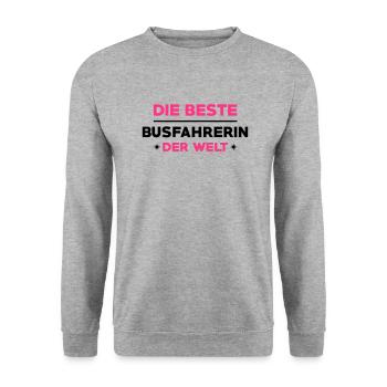 Busfahrer Busfahrerin Bus Reisebusse Fahrer Auto - Unisex Pullover - Weißgrau meliert - Vorne - Alina (178cm) & Michal (187cm)