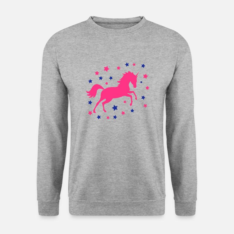 unicorn_02 - Unisex Pullover - Weißgrau meliert