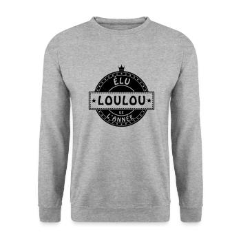 elu loulou - Sweat-shirt Unisexe - gris chiné - Devant - Alina (178cm) & Michal (187cm)