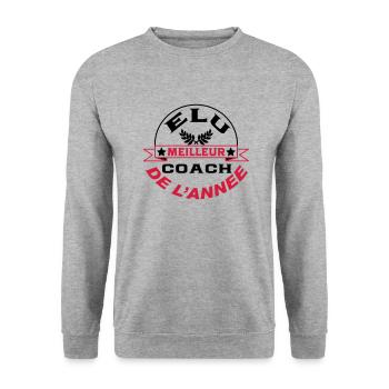 Elu meilleur coach de l'année - Sweat-shirt Unisexe - gris chiné - Devant - Alina (178cm) & Michal (187cm)