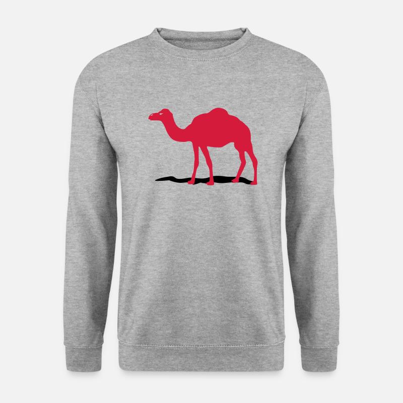 Kamel - Unisex Pullover - Weißgrau meliert