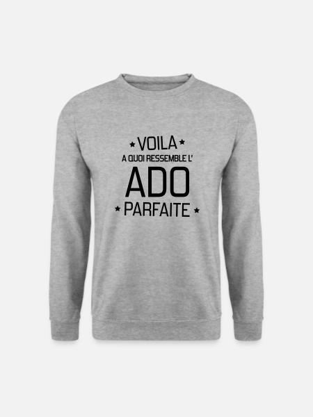 adolescent / enfant / ado / adolescente - Sweat-shirt Unisexe - gris chiné