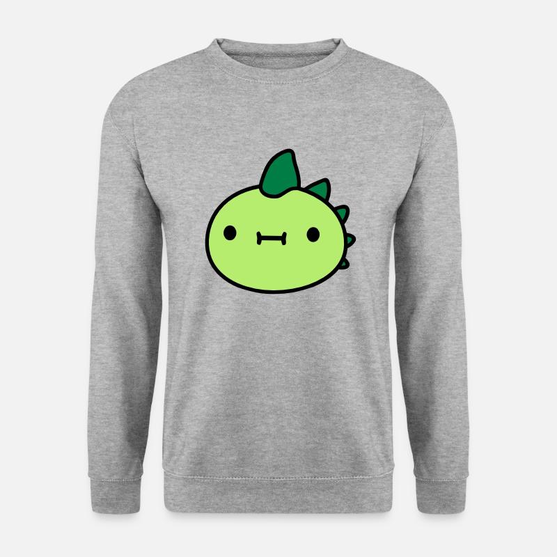 dinosaurier kopf gesicht - Unisex Pullover - Weißgrau meliert
