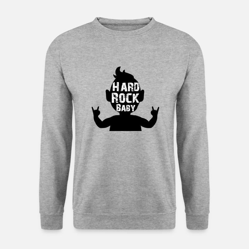 Hardrock Baby - Unisex Pullover - Weißgrau meliert