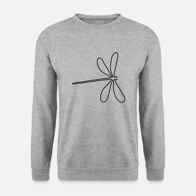 libelle - Unisex Pullover - Weißgrau meliert