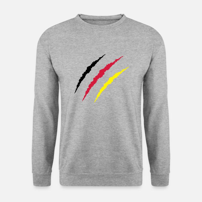 krallen_deutschland - Unisex Pullover - Weißgrau meliert