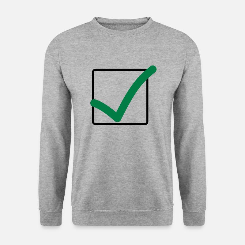 haekchen_02 - Sweat-shirt Unisexe - gris chiné