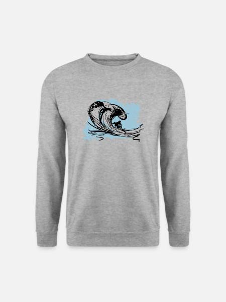 Surf Barrel - Unisex Pullover - Weißgrau meliert