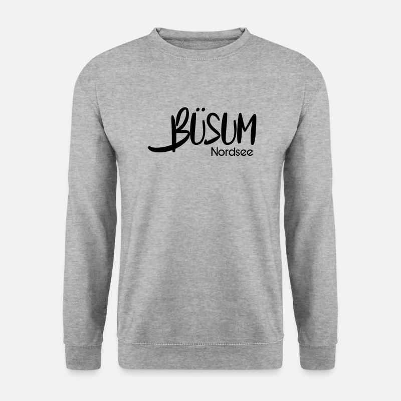 Buesum Nordsee - Unisex Pullover - Weißgrau meliert