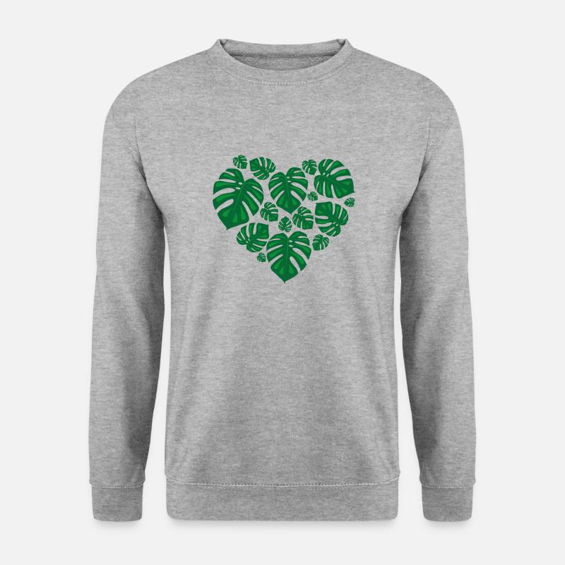 Plantlove - Unisex Pullover - Weißgrau meliert